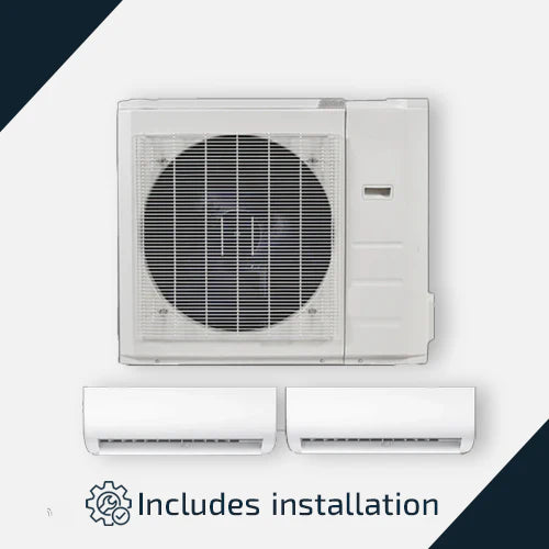 Ductless heat pump (2 head) with installation