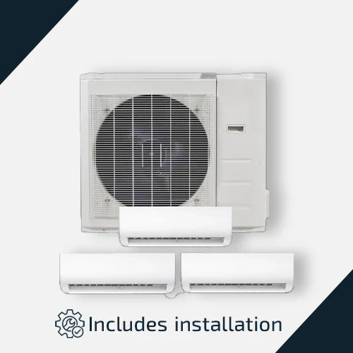 Ductless heat pump (3 head) with installation