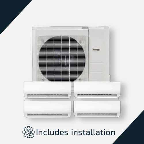 Ductless heat pump (4 head) with installation